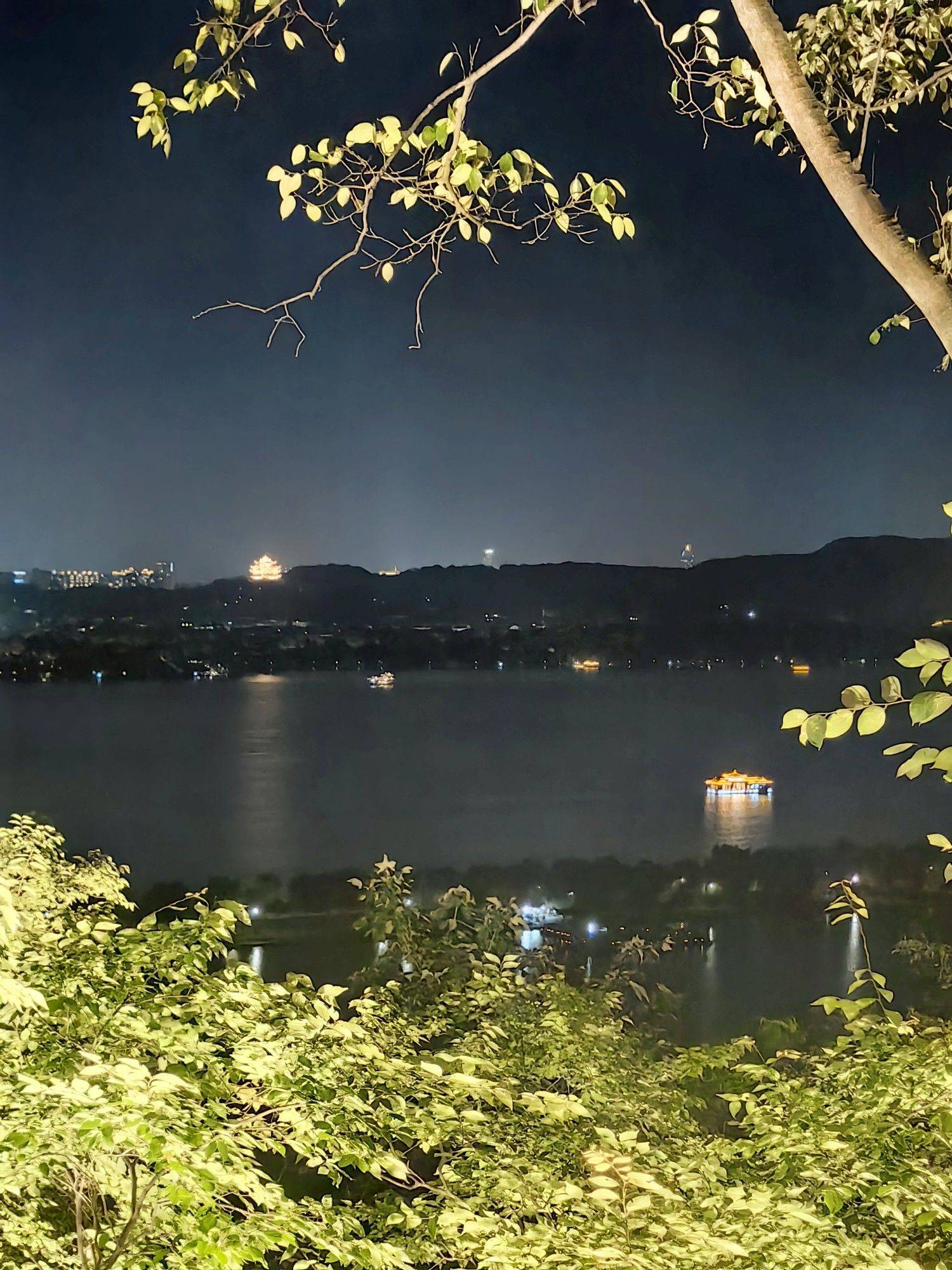 夜爬宝石山，观西湖灯火_4