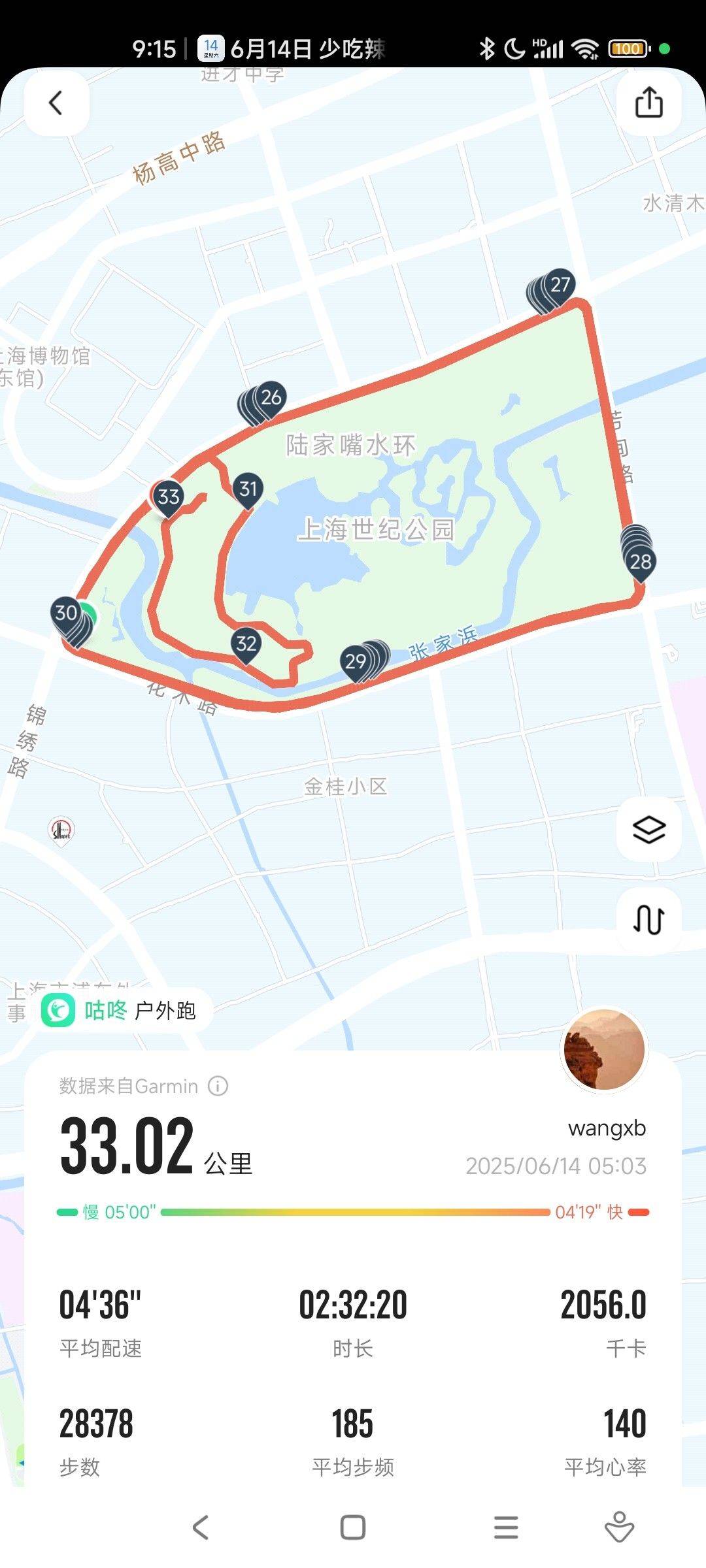 难得不下雨，世纪公园来个长距离
