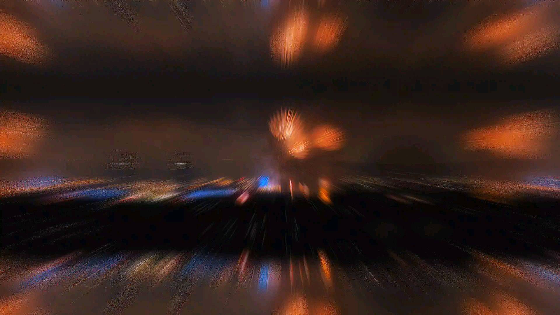 星空为幕，烟花作画，，， 城市风光 